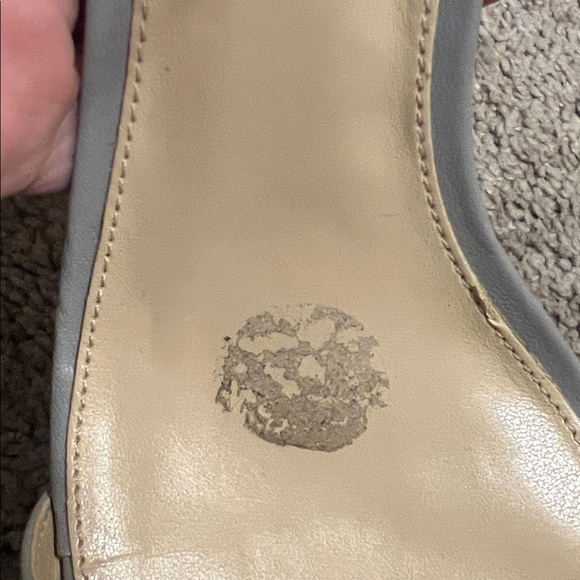 Michael Kors Gray Leather Ankle Strap Heels | Minimalist Dress Sandals 8M - Picture 12 of 12